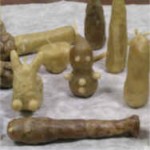 蜜ろうそく作りの様子