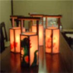 六角ちょうちん作りの様子