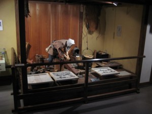 つけ木作りの仕事場の写真